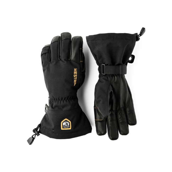 Hestra Army Leather Gore-Tex 5-Finger Ski Handschuh (Black)