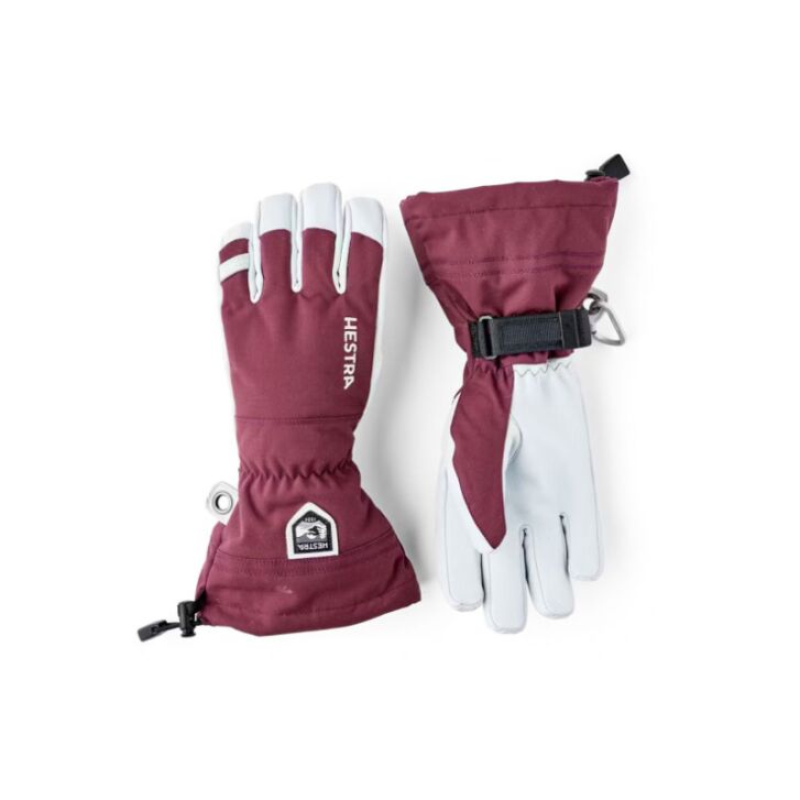 Hestra Army Leather 5-Finger Ski Handschuh (Bordeaux)